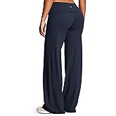 Aoxjox Women's Workout Athlenza Fold Over Waist Straight Leg Bottoms Lumastretch™ Gym Yoga Pants 31"/33"/35"