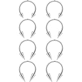Ovxznts 8PCS Long Spike Septum Rings 16G Surgical Steel Snake Bite Jewelry Lip Rings Smiley Piercing Jewelry for Women Men Spike Length 3mm/4mm/5mm/6mm