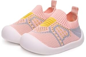 DUBUTO Baby Shoes Boys Girls Breathable Non-Skid Walking Sock Shoes First Walking Shoes With Soft Rubber Sole Infant Toddler Slipper Sneaker