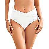 Talisea Women Full Coverage Bikini Bottom - V Cut Bathing Suit Bottoms Mid Waist Twist Front Swimsuit Bottom Swimwear 2025