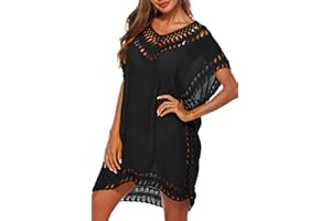 Adisputent Womens Swimsuits Cover Ups Crochet Chiffon Beach Cover Bathing Suit Bikini Wear Coverups Dress