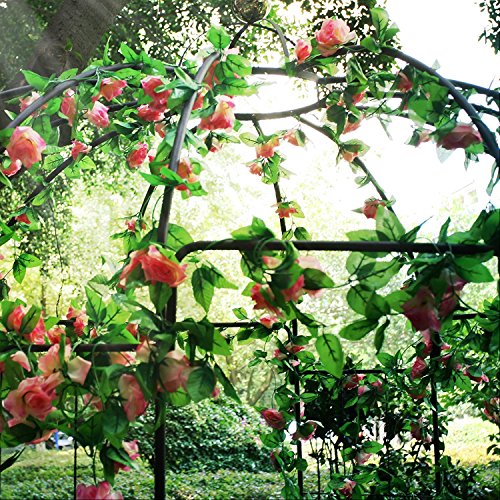 OUTOUR French Style Birdcage Shape Heavy Duty Gazebo,9'Highx 6‘6" Wide,Pergola Pavilion Arch Arbor Arbour Plants Stand Rack for Wedding Outdoor Garden Lawn Backyard Patio,Climbing Vines,Roses