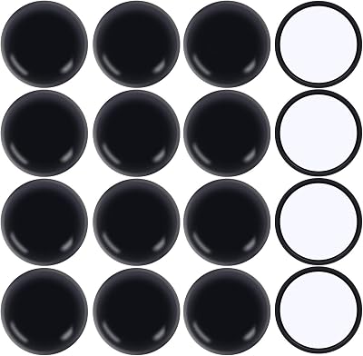 Ezprotekt Furniture Sliders for Carpet 2-1/8 in 16pcs Round Black