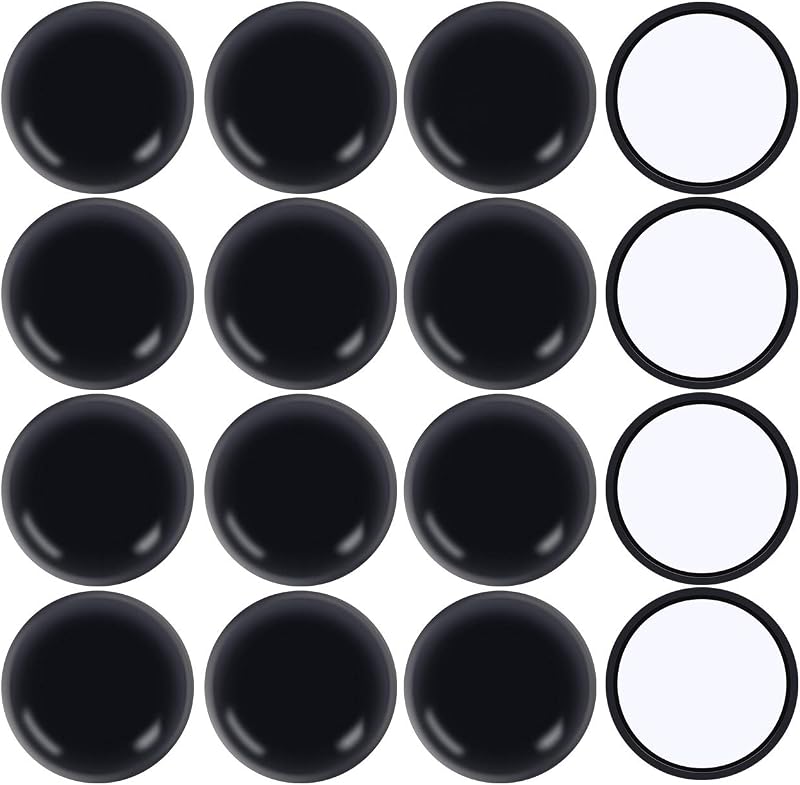 Ezprotekt Furniture Sliders for Carpet 2-1/8 in 16pcs Round Black