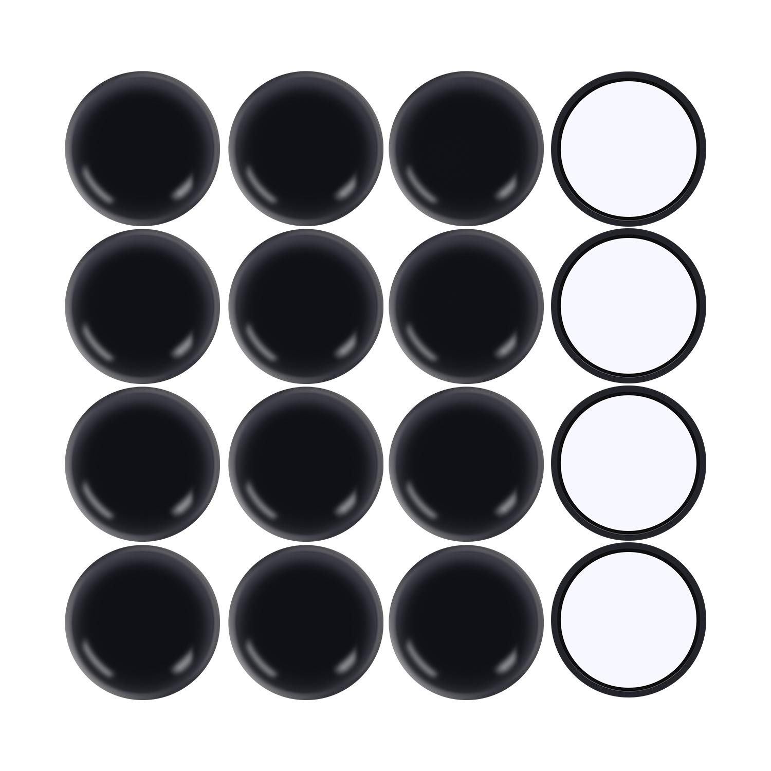 Ezprotekt Furniture Sliders for Carpet Sliders 2-1/8" inch/54mm for Moving Furniture Movers Carpet Gliders Glides Self-Adhesive Furniture Moving Pads,16pcs Round Black