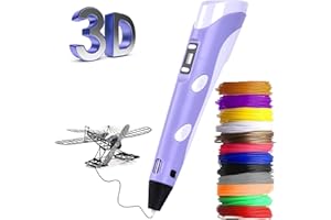 3D Pen, Upgrade 3D Printing Pen for Kids with LED Display Auto Feeding Smoother Experience,Intelligent 3D Printer Pen Kit wit