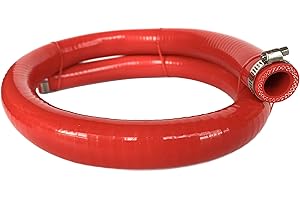Bekelan 19MM (3/4") X 3.28FT Red High Temp Reinforced Silicone Heater Tubing Hose Radiator Coolant Straight Line(Work Pressure 145PSI/4-ply Reinforced/5MM Thick)+2 Clamp