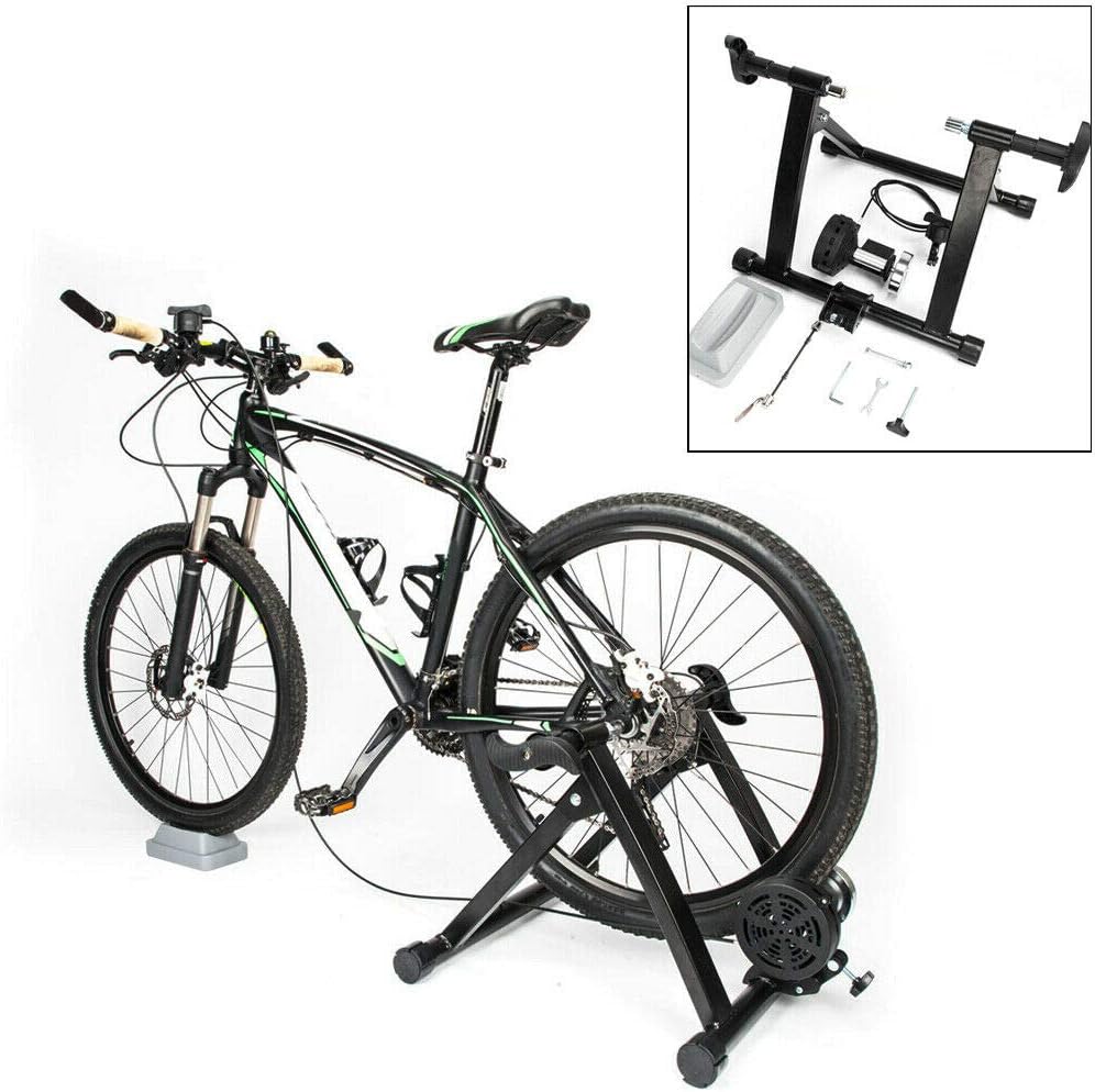 thebestshop99 Bike Trainer Indoor Magnetic Resistance Bike Bicycle Exercise Portable Magnetic Work Out Stand 5 Levels