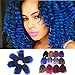 3pcs/Pack 10'' Afro Kinky Twist Hair Crochet Braids Ombre Purple Braiding Hair Synthetic Marlybob Curly Crochet Hair Pieces (T1B/PUR)