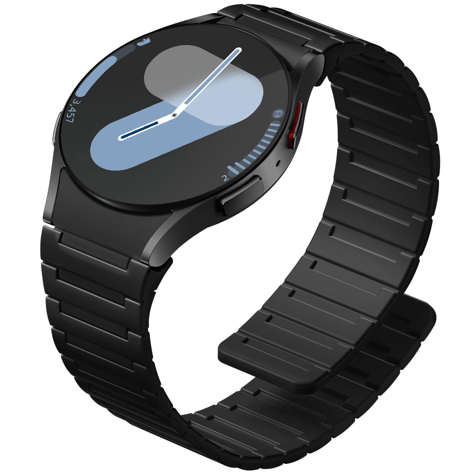 Photo 1 of SNBLK Magnetic Band Compatible with Galaxy Watch 7 Band 6 5 4 FE 40mm 44mm/Galaxy Watch 5 Pro 45mm/6 4 Classic/Active 2, No Gap 20mm Magnet Silicone Sport Strap for Samsung Watch Bands Men Women