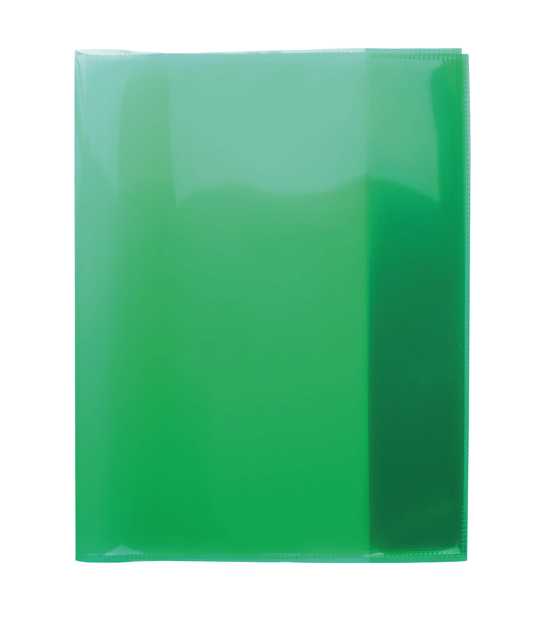 HERMA 19624 Quart Transparent Exercise Book Covers - Durable, Wipe-Clean & Extra Thick Polypropylene Film, Set of 10 for School Notebooks, Green — image 1