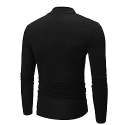 Mens Half Turtleneck Long Sleeve Pullover Basic