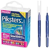 Piksters Interdental Brush Micro Tight Gaps 40 Pack Navy Size 000