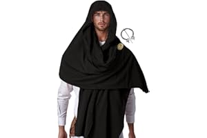 Auroeyfairy Post Apocalyptic Shawl Scarf Medieval Renaissance Cowl Cloak Retro Shaman Costume Scarf