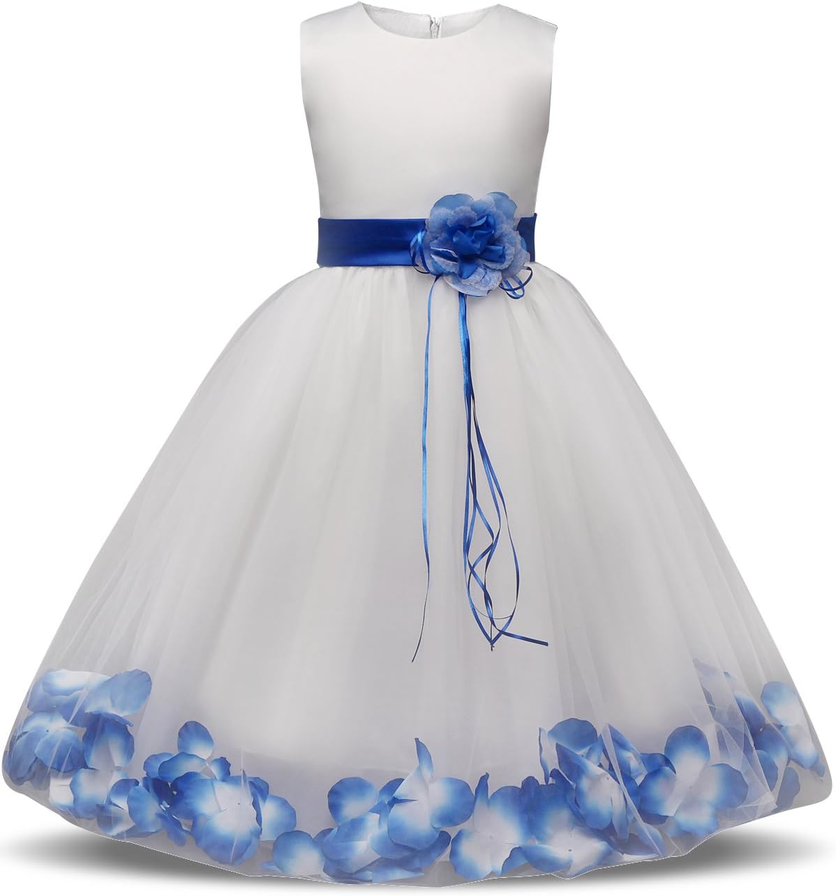 Girl Flower Petal Bowknot Wedding Bridesmaid Formal Party Dress 0-8 Years