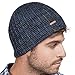 LETHMIK Knit Skull Beanie Cap Winter Warm Daily Hat with Mix Mesh Knitted