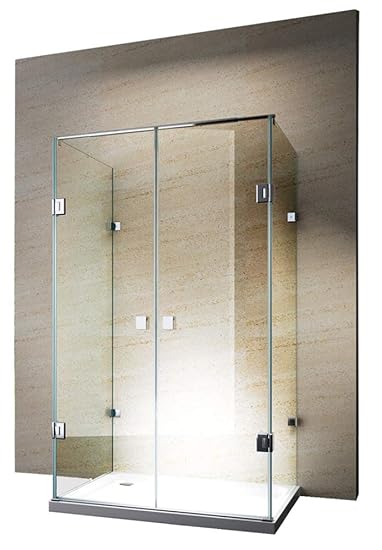 Duschabtrennung U-Form EX412-Kombi 8mm ESG-Glas Nano Rahmenlose Dusche, Maße Duschkabine:120x90cm, Zubehör Duschkabine:Ohne D