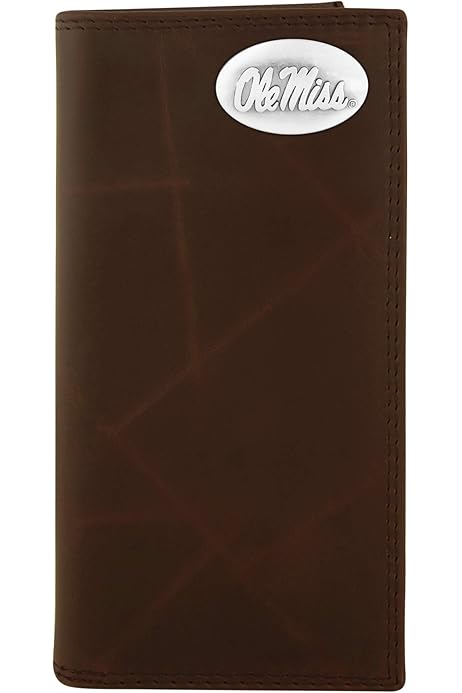 ZEP-PRO NCAA Georgia Southern Eagles Leather Trifold Wallet - Slim Genuine Leather For Men