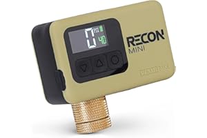 VIAIR Recon Mini - Premium Portable Air Compressor for Cyclists - Digital Tire Pressure Gauge with 120 PSI - for Road, Gravel & Mountain Bike Tires - Brushless Motor, Lithium Batteries & Presta Head