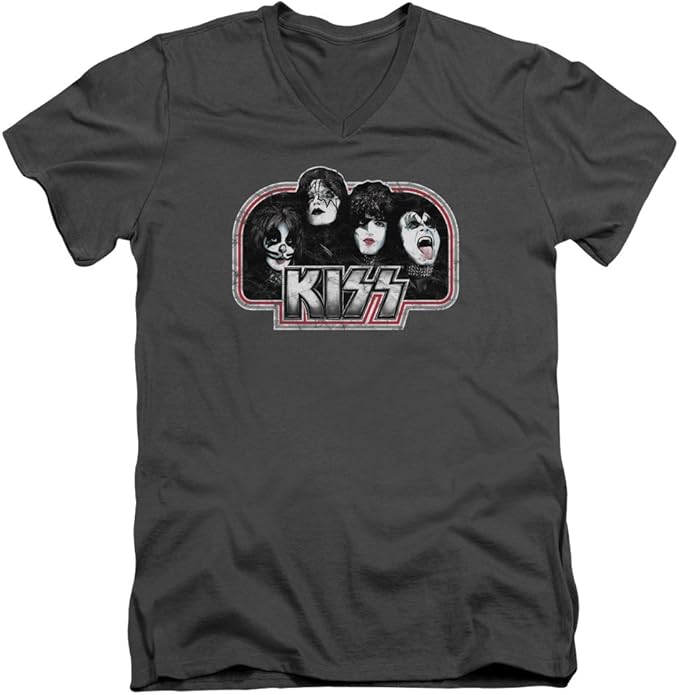 Kiss Throwback VNeck TShirt Amazon.fr Vêtements et accessoires