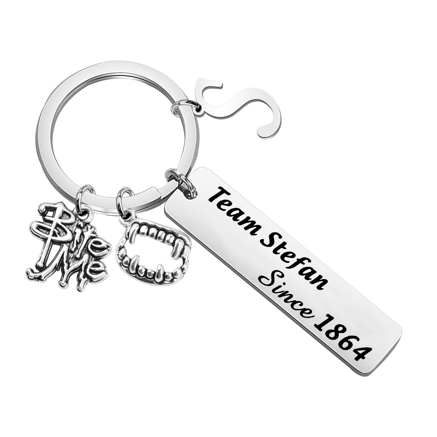 CENWA Fans Gift Vampire D Inspired Jewelry Team Salvatore Since 1864 Keychain Fandom Gift Idea (Team Stefan K)