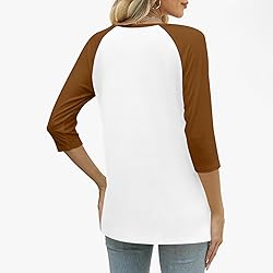 Henley Shirts for Women Y2K Contrast Color Block