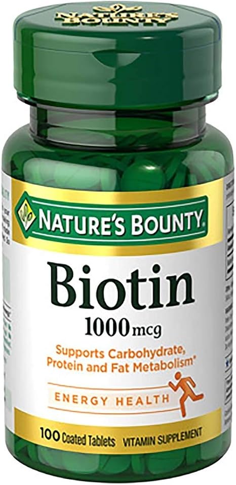 Nature's bounty high potency biotin vitamin tablets 1000 mcg - 100 ct (074312079610)