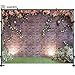 Maijoeyy 7x5ft Garden Flower Backdrop Brick Wall Grass Color Flower Backdrop for Birthday Party Baby Shower Decoration Backdrops for Photography