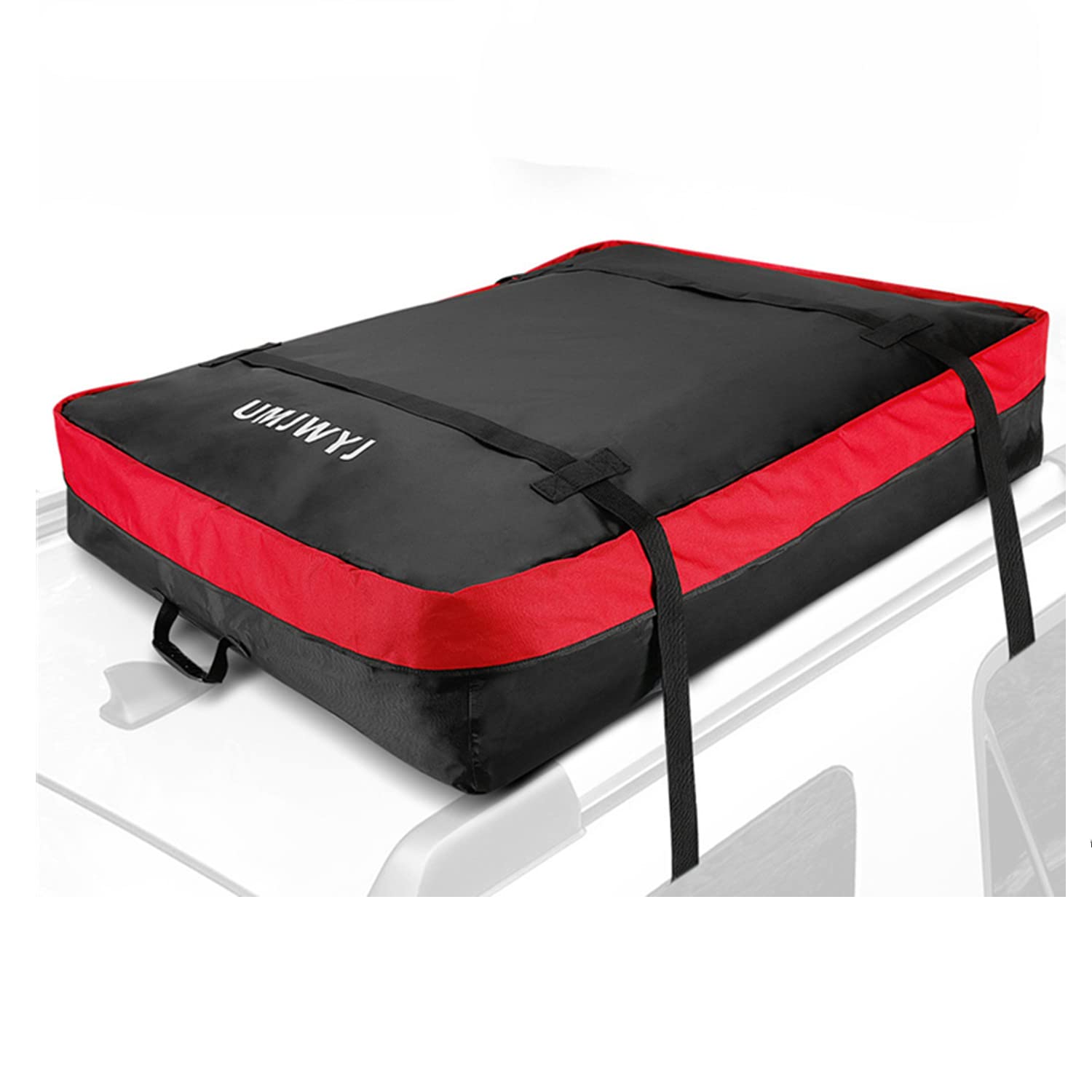 UMJWYJ Car Roof Box Waterproof Cargo Bag,420D Nylon Strong Roof Bags Storage with Wide Straps for Traveling Cars Vans Suvs（10 Cubic Feet）