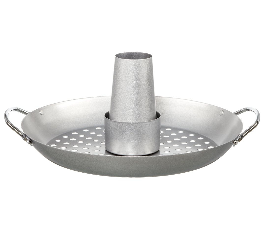 Dehner Barbecue Accessory Chicken Grill Diameter 31 cm Height 10 cm Stainless Steel Silver