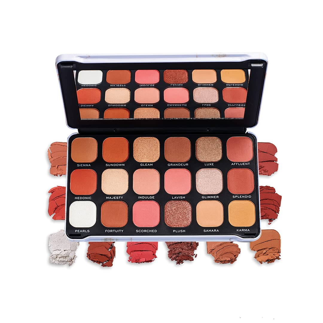 Makeup Revolution, Forever Flawless, Eyeshadow Palette, Decadent, 18 Shades, 19.8g