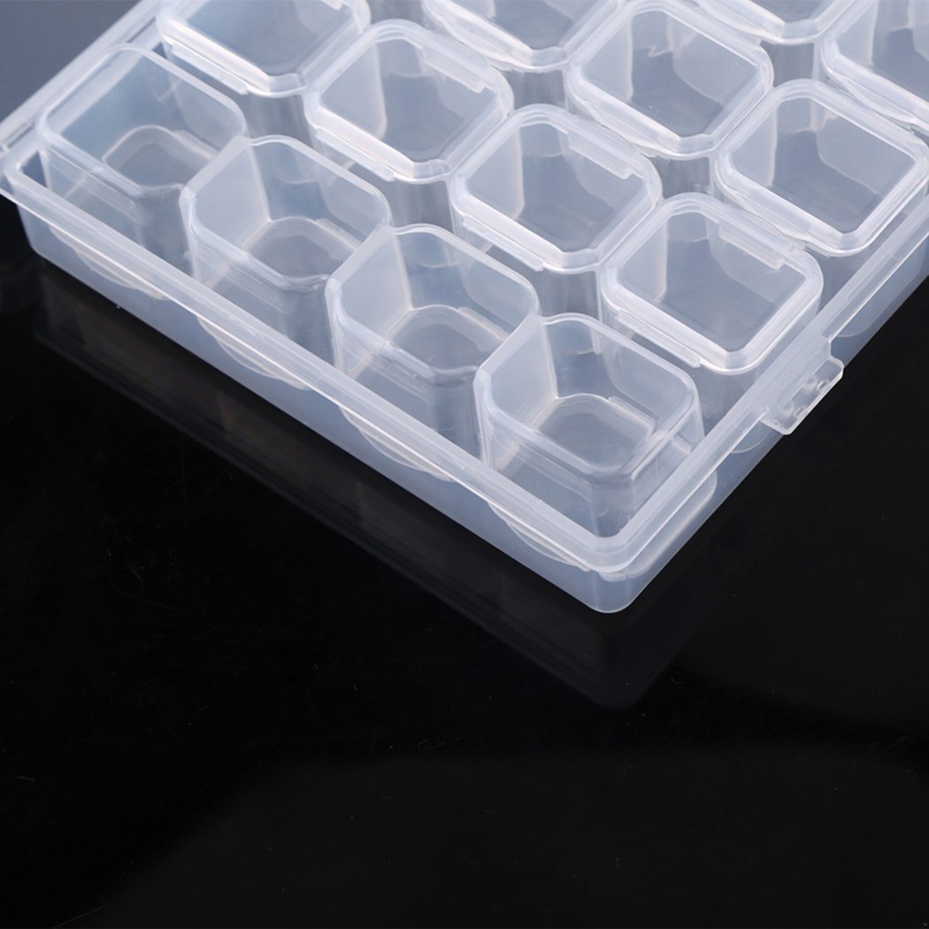 28Slots Adjustable Storage Box Plastic Case Organizer Jewelry Beads Boxes