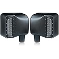 Xprite Smoke Lens LED Side Mirror with White Spot Lights and Amber Turn Signal Lights Compatible with 2007-2018 Jeep Wrangler