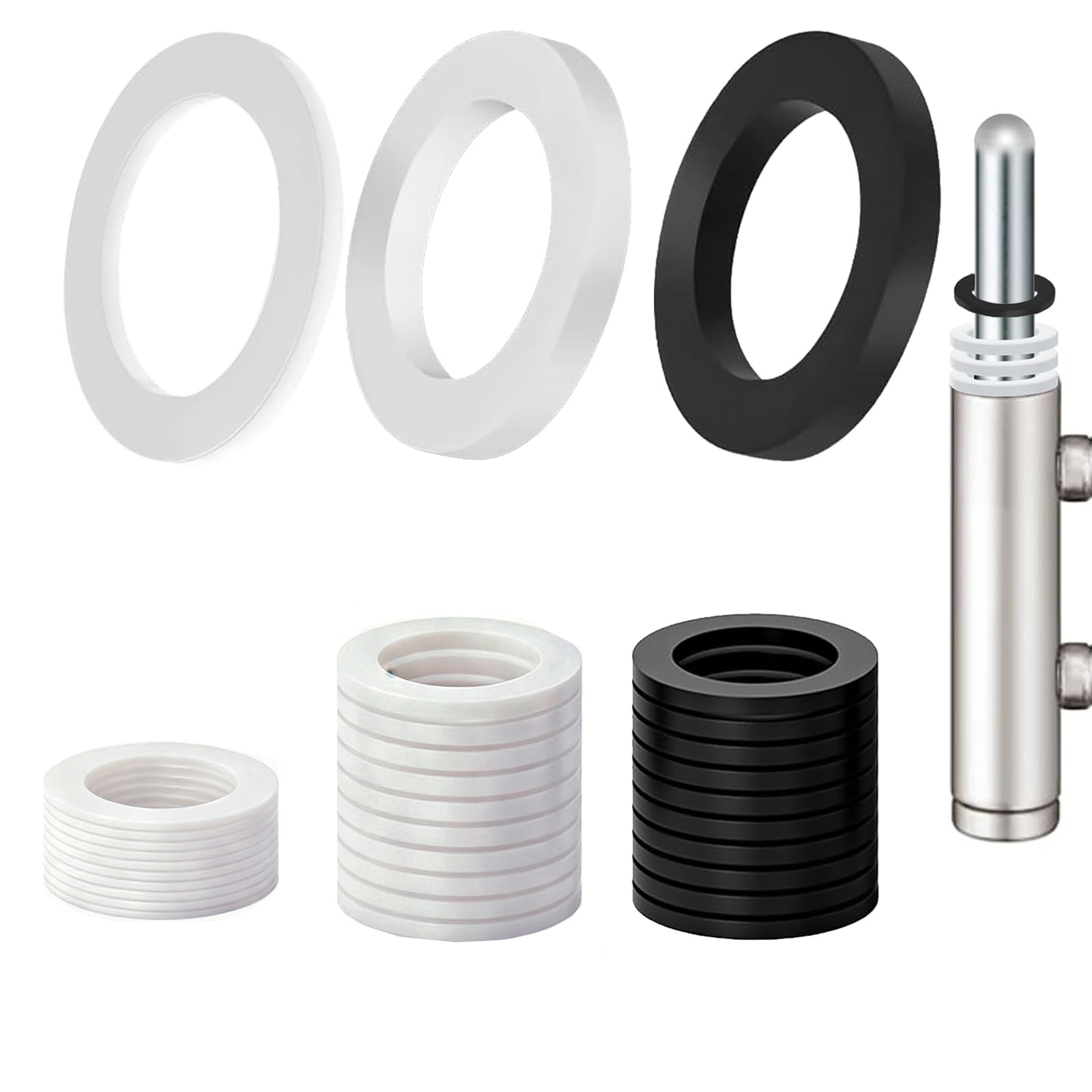120 Pcs Fitting Rings Plastic Room Doors Special Door Washers Door Hinge Mounting Rings Without Abrasion Marks Φ10.2x15x1mm 80 Pcs,10.2x15x2mm 40 Pcs for Standard Room Doors