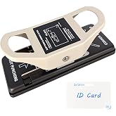 JONAS C 2 in 1 Badge Slot Hole Punch &amp; Card Corner Rounder Punch | 3x13mm Slot Hole Punch &amp; R5 Round Corner Punch, for ID Badge, PVC Card