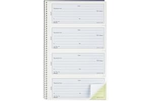 Blueline Receipt Book with Spiral Binding, 200 Carbonless Duplicates, Bilingual, 10-5/8" x 6-5/8" (DC4074T)