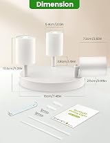 VIIIVA 3 Way Spotlight Ceiling Lights Adjustable GU10 White Round Fitting view 5