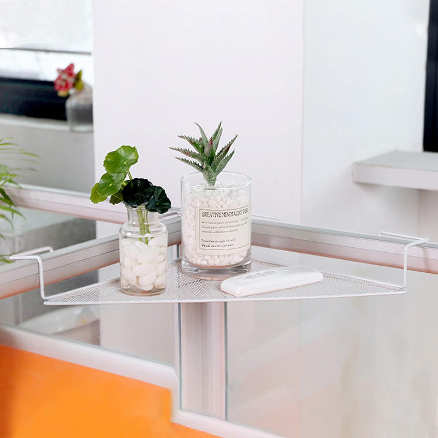 Iron Wire Office Cubicle Wall Corner Shelf Rack Heavy Duty