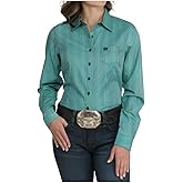 Cinch Women's Long Sleeve Button Up Western Shirt - Turquoise Stripe