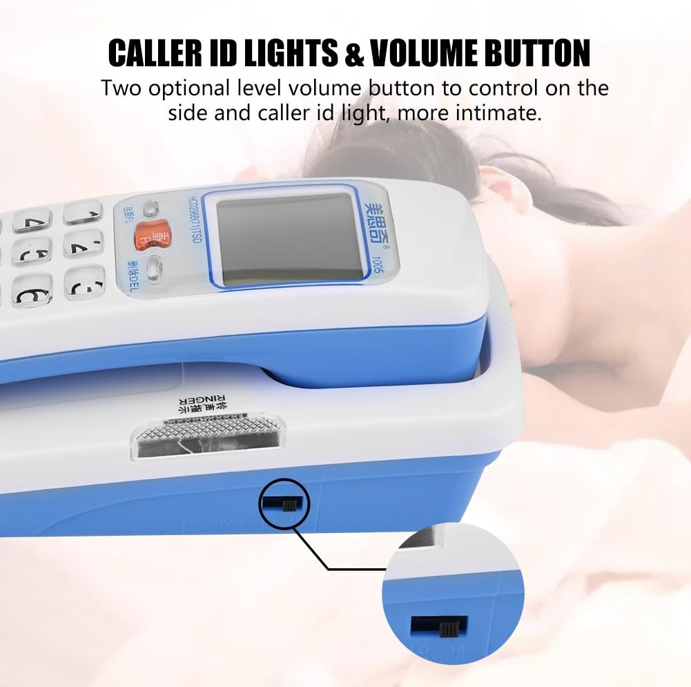 Trimline Corded Landline Phones with Caller ID & Backlit Dial, 30 Group Call Number Storage Inquiry, Crystal Big Button Fashion Extension Telephone for Home Office(White) : Electronics