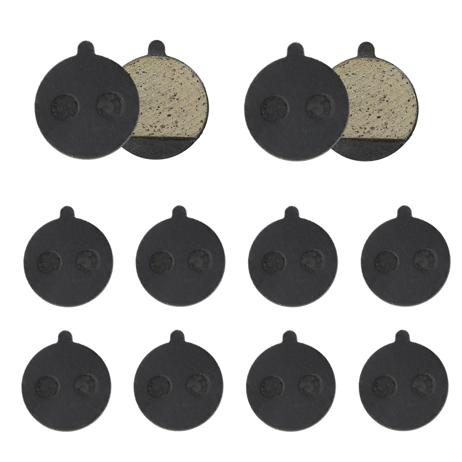 5 Pairs Round Disc Brake Pads, Semi-Metallic and Resin Brake Pad Replacements, Bike Brake Pad Parts, Bicycles Brake Accessories, Friction Pads for Electric Scooter/MTB