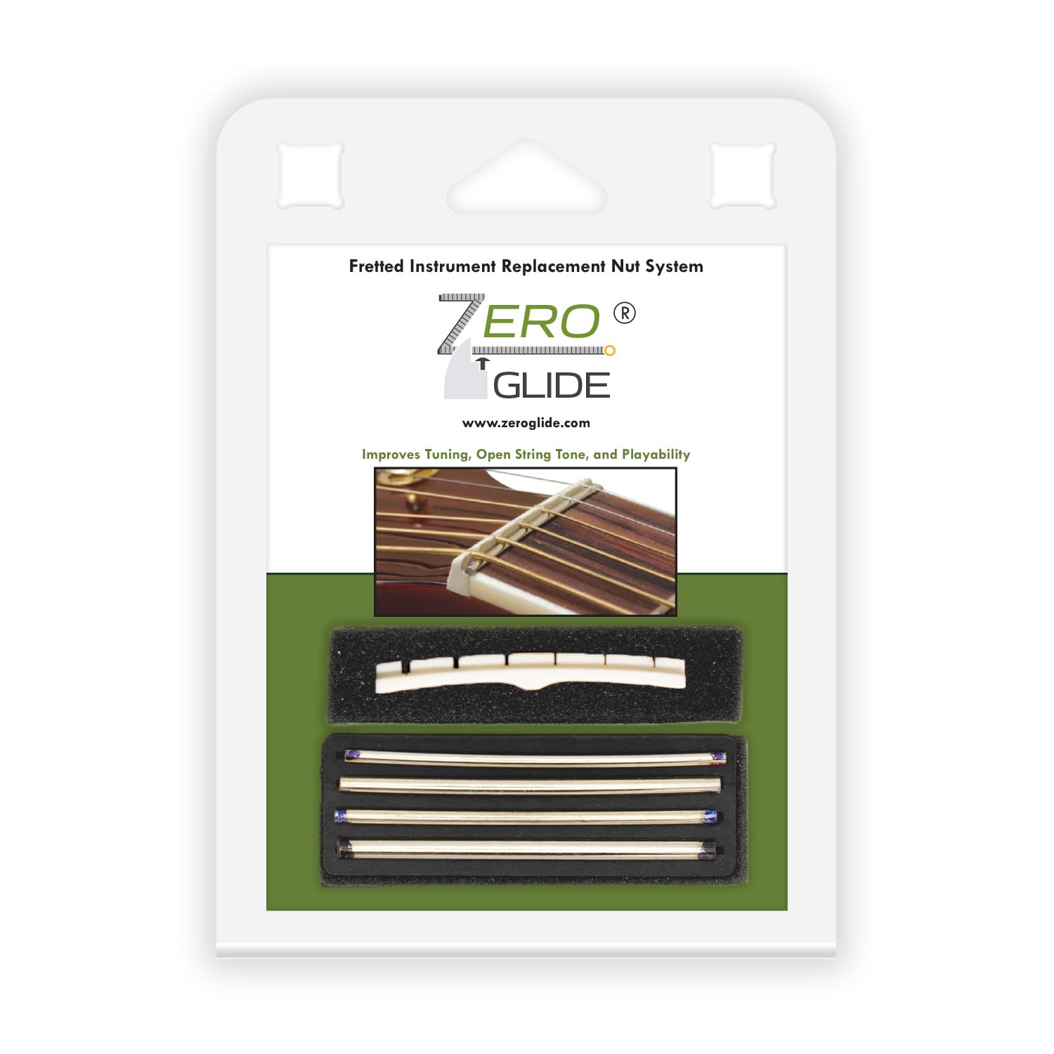 Zero Glide ZS-7F Slotted Replacement Nut for Guitars (Common on Fender)