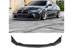 AUTRAGO Front Bumper Lip Splitter For BMW G80 M3 G82 M4 2021-2026 V Style (Gloss Black)