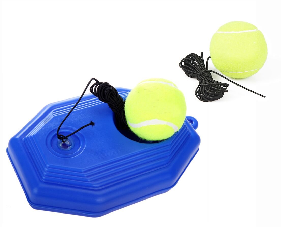 CIMERAC Tennis Trainer Tennis Equipment Tennis Ball Trainer Practice Training Tool Sport Exercise Tennis Base with A Rope Self Study Tennis Rebound Player with Trainer Baseboard 2 Training Ball