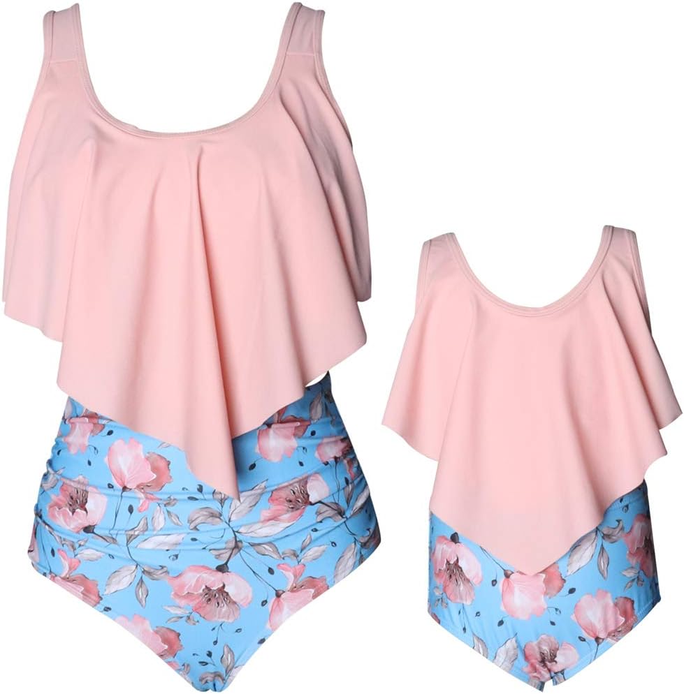 Girls Swimsuit Two Pieces Bikini Set Falbala Swimwear Bathing Suits