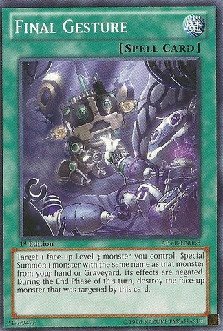 Yu-Gi-Oh! - Final Gesture (ABYR-EN063) - Abyss Rising - Unlimited Edition - Common