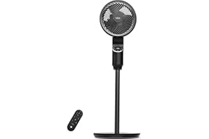 VCK Standing Fan, 360° Oscillating Pedestal Fan For Bedroom, Air Circulator,32 Speeds,4 Modes,24db Ultra Quiet DC Motor, Timer,Child Lock,Smart Remote Control for Home, Office, Indoor(42 inch)