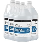 Clean Revolution Foaming Hand Soap Refill Supply Container, Ready to Use Formula, Gluten Free, Unscented and Fragrance Free, 