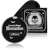 Afflano Goth Black Face Body Paint Halloween Makeup, Professional Clown back Face paint Makeup Foundation, Cream to Powder Bo