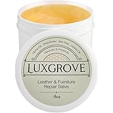 LUXGROVE® Leather & Furniture Repair Salve- Polisher, Leather Cleaner & Conditioner to Soften, Protect & Restore Leathercraft, Leathers Soap for Car Seat, Couch, Shoe, Purse, Boot & Saddles - 4oz